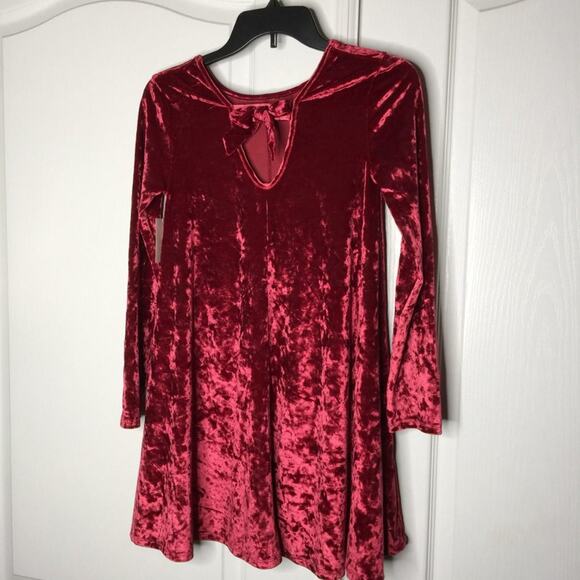 Tucker Tate Velvet Twirl Dress Long Sleeve Swing Size Large - Picture 3 of 5